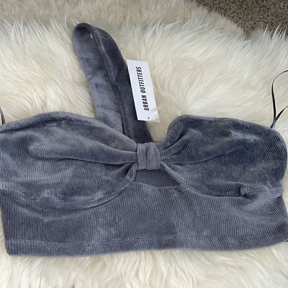 Urban outfitters Top Womens size large front twist crop festival summer sexy - Picture 5 of 8